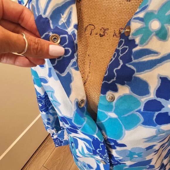 HbarC Women's Vintage Floral Western Shirt - Picture 6 of 6